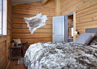 bedroom in log home for sale